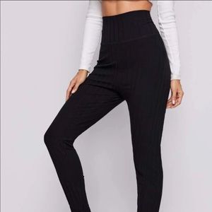 Wide Waistband Rib-knit Leggings🖤